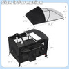 HOMMOW 5-IN-1 BABY BASSINET BEDSIDE SLEEPER WITH SWING TUBE CONVERTS TO CRADLE
