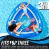 ZONE TECH INFLATABLE ISLAND POOL FLOAT RAFT MULTI PERSON POOL LOUNGER - BLUE