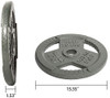 FITVIDS CAST IRON 1" STANDARD WEIGHT PLATES 45LBS - GRAY