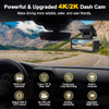 LGUEATI 4K + 2K DASH CAM FRONT AND REAR FREE 64 GB CARD DC01 - BLACK
