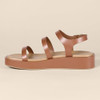 AEWM84666 AMAZON ESSENTIALS WOMEN'S STRAPPY FLATFORM SANDALS TAN SIZE 9