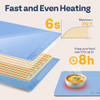 VIVOHOME FULL SURFACE HEATING BLUE WARMING MATS WITH TIMER SETTINGS - BLUE
