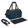 GOOPAWS SOFT-SIDED DOG PURSE CARRIER FOR SMALL DOGS NAVY BLUE-17IN New