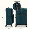 U.S. TRAVELER Anzio Softside Expandable Spinner Luggage 26" US08120E26 - TEAL New