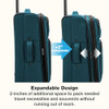 U.S. TRAVELER Anzio Softside Expandable Spinner Luggage 26" US08120E26 - TEAL New