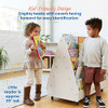 ECR4KIDS DOUBLE-SIDED MOBILE WOODEN BOOK DISPLAY AND STORAGE - WHITE WASH