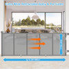 EZIGO UPGRADE 120 INCH RETRACTABLE BABY GATES SIZ 34'' X 120'' - GRAY