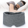 FRESHME Cotton Sleep Eye Mask for Women Men 100% Blocking Light Travel - Gray New