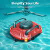 HICHEE P1 CORDLESS AUTOMATIC POOL CLEANER FOR POOLS UP TO 900 SQ. FT - RED/BLACK