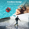 HICHEE P1 CORDLESS AUTOMATIC POOL CLEANER FOR POOLS UP TO 900 SQ. FT - RED/BLACK