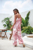 FKEEP WOMEN'S LOOSE V NECK SLEEVELESS ADJUSTABLE SPAGHETTI B-PINK SIZE 2XL