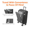 AMAZON BASICS CARRY ON LUGGAGE SOFTSIDE SUITCASE 8 SPINNER WHEELS 17" - BLACK New