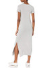 AMAZON ESSENTIALS WOMEN'S JERSEY SHORT-SLEEVE DRESS SIZE M - GREY HEATHER New