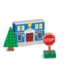 MELISSA & DOUG WOODEN TOWN SET STORAGE TRAY MD-98141 - 32 PCS