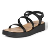 AMAZON ESSENTIALS WOMEN'S STRAPPY FLATFORM SANDALS - SIZE 7.5 - BLACK New