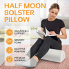 AllSett Health Large Half Moon Bolster Pillow for Legs, Knees, Lower Back Head