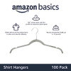 Amazon Basics Space Saving Slim Velvet Hangers Sturdy 100 Pack Gray/Silver New