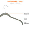 Amazon Basics Space Saving Slim Velvet Hangers Sturdy 100 Pack Gray/Silver New