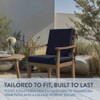 GOLD CREST CALIFORNIA UMBRELLA PATIO DINING CHAIR PATIO SEAT CUSHION - NAVY