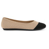 HARBORSIDES COLORBLOCK KNIT BALLET FLAT (NACKLE) - SIZE: WOMEN 8W - TAN New