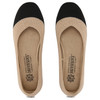 HARBORSIDES COLORBLOCK KNIT BALLET FLAT (NACKLE) - SIZE: WOMEN 8W - TAN New