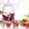 KITCHENTOOLZ 2.5 GALLON GLASS ICED BEVERAGE DISPENSER P-N-002 - CHISELED GLASS