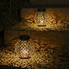 TOMSHINE 2 PACK SOLAR LANTERN GARDEN LANTERN BLACK - M1597-2P-BLACK