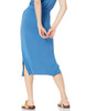 AMAZON ESSENTIALS WOMEN'S PULL-ON KNIT MIDI SKIRT ELASTIC WAIST, XS, BLUE