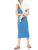 AMAZON ESSENTIALS WOMEN'S PULL-ON KNIT MIDI SKIRT ELASTIC WAIST, XS, BLUE