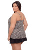 AQUA GREEN WOMEN KEYHOLE HIGH NECK TANKINI TOP SIZE S - SEEING SPOTS New