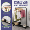 Lifemaster Alloy Steel Clothes Rack Pack of 1 VERSATILE LNCOATRA - BLACK