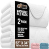 GORILLA GRIP WASHABLE HEAVY ABSORBENCY INCONTINENCE BED PADS 2 PACK WHITE