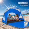 ETTO BEACH TENT PORTABLE SUN SHELTER FOR 2/3/4/6-8 PERSON E002 - BLUE