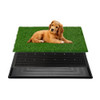 FLUFFYDREAM DOG LITTER BOX WITH GRASS 16 X 20 STRONG ABSORBENCY - GREEN/BLACK