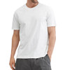 RN-166143 MEN'S ROUND NECK SOLID COLOR CLASSIC SHORT SLEEVED T-SHIRT WHITE L