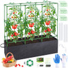 POILKMNI TOMATO CAGE 51×17×49 INCH WITH 46 GALLON GROW BAG - BLACK/GREEN New