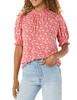 AMAZON ESSENTIALS WOMEN'S FLUID TWILL SHORT PUFF SLEEVE RUFFLE - SIZE: L New