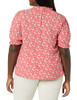 AMAZON ESSENTIALS WOMEN'S FLUID TWILL SHORT PUFF SLEEVE RUFFLE - SIZE: L New