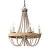 PARROT UNCLE CHANDELIERS FOR DINING ROOM, FARMHOUSE - FLAXEN