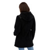 REEBOK WOMEN'S LONG DOUBLE SIDED FLEECE ZIP-UP JACKET - SIZE: M - BLACK New