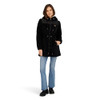 REEBOK WOMEN'S LONG DOUBLE SIDED FLEECE ZIP-UP JACKET - SIZE: M - BLACK New
