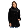 REEBOK WOMEN'S LONG DOUBLE SIDED FLEECE ZIP-UP JACKET - SIZE: M - BLACK New