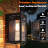 Outdoor Wall Light Fixtures, 2-Pack, Black Porch Lights with Glass Shade