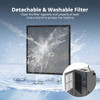KESNOS 155 PINTS COMMERCIAL DEHUMIDIFIER WITH PUMP & 24-HOUR TIMER DP602A - GRAY