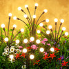 URAGO SOLAR POWERED FIREFLY LIGHTS 8 LEDS 4 Pack,32 LEDs XLTD-730 - BLACK