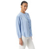 30227801 SAM EDELMAN WOMEN'S TARRA RUFFLE BUTTON FRONT FOREVER BLUE XL