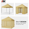 ABCCANOPY 10X10 EASY POP UP GAZEBO CANOPY TENT INSTANT OUTDOOR - BEIGE