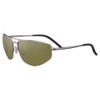 SERENGETI MENS MASTEN OVAL SUNGLASSES, 64 MILLIMETERS - MATTE GUNMETAL