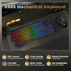 Redragon Wireless Mechanical Keyboard, 3 Mode Gasket Mounted RGB Gaming Keyboard