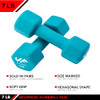 JFIT DUMBBELL PAIRS OR SETS – NEOPRENE & VINYL WEIGHTS - DUMBBELL PAIR 7LB
